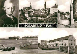 72831529 Kamenz Sachsen Gotth. Ephraim Lessing Gemaelde Postmeilensaeule Stadion - Kamenz