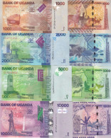 UGANDA 1000 2000 5000 10000 SHILINGS 2019 2021 P 49 50 51 52 UNC SET - Burundi