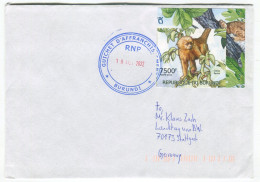 Cover Burundi 2022 Imperforated Monkey 2012 - Lettres & Documents