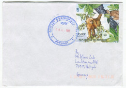 Cover Burundi 2022 Imperforated Monkey 2012 - Covers & Documents