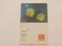 JORDAN-(JO-ORA-REF-0031)-fish Sea Yellow-(Card-plastic)-(76)-(JD2)-(32-60-01-43-17-76-21)-(?)-used Card - Giordania