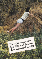 Humour --1967--En Vacances --Jolie Fille "Finies Les Vacances, Blés Fauchés...vacanciers Aussi !!! ...cachet PORNIC-44 - Humour