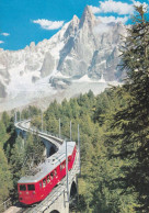 Train--Le Train Du Montenvers Et L'Aiguille Du Dru --CHAMONIX MONT-BLANC...cachet Hôtel - Trenes