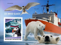 Centrafrica 2023, Iceberg, Birds, Polar Bear, BF IMPEFORATED - Bären