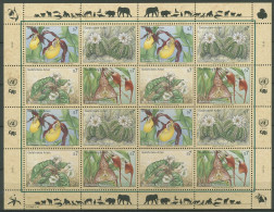 UNO Wien 1996 Gefährdete Arten: Flora 205/08 ZD-Bogen Postfrisch (C14188) - Hojas Y Bloques