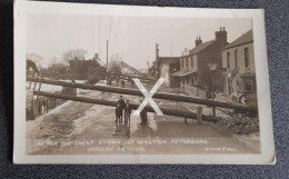 AFTER GREAT STORM 1916 AT WALTON PETERBOROUGH SUPERB RP POSTCARD CAMBRIDGESHIRE - Other & Unclassified