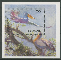 Tansania 1989 Tiere Vögel Rötelpelikan Block 89 Postfrisch (C40676) - Tansania (1964-...)