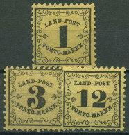 Baden 1862 Landpost-Portomarken 1/3 X Mit Falz - Ungebraucht