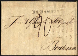 HAMBURG - THURN UND TAXISCHES O.P.A. 1814, R.4. HAMBURG, L1 Auf Vorgedrucktem Geschäftsbrief Nach Bordeaux, Pracht - Prephilately