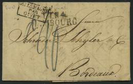 HAMBURG - THURN UND TAXISCHES O.P.A. 1826, TT.R.4 HAMBOURG, L2 Auf Brief Nach Bordeaux, Durchgangsstempel R3 ALLEGMAGNE/ - Prephilately