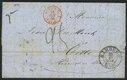 HAMBURG TT PA 1846, HAMBURG Th.&T., K3 Auf Brief Nach Frankreich, Roter TOUR-T STRASB., K2 STRASSBOURG A BALE Und Andere - Prephilately