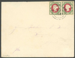 HELGOLAND 14a BRIEF, 1888, 10 Pf. Dunkelgrün/dunkellilakarmin, 2x Auf Brief Nach Bremerhaven, Kleine Mängel, Feinst, Gep - Heligoland
