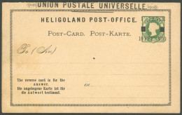 HELGOLAND P 4II BRIEF, 1879, 10 Pf. Auf 5 Pf. Grün, Type II, Ungebraucht, Rückseitig Minimal Fleckig Sonst Prachtkarte,  - Héligoland