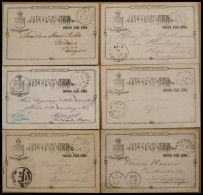 HELGOLAND P 6 BRIEF, 1883-1890, 6 Gebrauchte Karten Aus Verschiedenen Jahren, Pracht - Héligoland