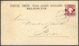 HELGOLAND U 2I BRIEF, 1879, 20 Pf. Auf 10 Pf. Rot, Pfennig In Gleichmäßigen Typen, Auf Brief Nach Bremen, Feinst - Helgoland