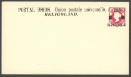 HELGOLAND U 2II BRIEF, 1879, 20 Pf. Auf 10 Pf. Rot, Pfennig Mit Kürzerem I, Umschlag Ungebraucht, Pracht, Mi. 150.- - Héligoland