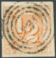 THURN Und TAXIS 28 BrfStk, 1862, 1/2 Sgr. Orange, Vollrandig, Prachtbriefstück, Gepr. Pfenninger - Usati