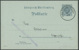 WÜRTTEMBERG DP 3 BRIEF, ALTSHAUSEN, K1, Auf 2 Pf. Ganzsachenkarte, Pracht - Altri & Non Classificati