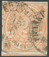 NDP 8U O, 1868, 2 Kr. Orange, Undurchstochen, Pracht, Mi. 120.- - Andere & Zonder Classificatie