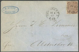 NDP 12 BRIEF, 1869, 1/2 Sch. Rötlichbraun Mit K1 HAMBURG P.E.2, Prachtstück Auf Etwas Knitterigem Brief - Sonstige & Ohne Zuordnung