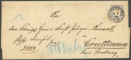 Dt. Reich 5 BRIEF, 1872, 2 Gr. Ultramarin, Einzelfrankatur Auf Brief Von INSTERBURG Nach Cruttinnen, Feinst - Sonstige & Ohne Zuordnung