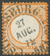 Dt. Reich 14 O, 1872, 1/2 Gr. Orange Mit Zentrischem Hufeisenstempel STRASSBURG I. ELS. (Sp 36-1), Normale Zähnung, Prac - Andere & Zonder Classificatie