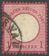 Dt. Reich PräF. O, 1872, 1 Gr. Rotkarmin Mit Mehreren Kleinen Prägeausfällen, Pracht, Fotobefund Sommer - Autres & Non Classés