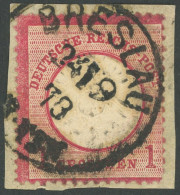 Dt. Reich 19 PräF. IV BrfStk, 1872, 1 Gr. Rotkarmin Mit Prägeausfall IV Bei Der 5. Schwinge Rechts Vom Schild, K1 BRESLA - Andere & Zonder Classificatie