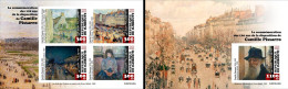 Djibouti 2023, Art, Pissarro, 4val In BF +BF IMPEFORATED - Impressionisme
