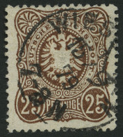 Dt. Reich 35c O, 1879, 25 Pfe. Dunkelbraun, Normale Zähnung, Pracht, Gepr. Zenker, Mi. 300.- - Gebraucht