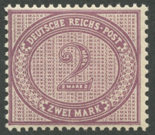 Dt. Reich 37aND , 1899, 2 M. Violettpurpur, Postfrisch, Farbfrisches Kabinettstück, Gepr. Pfenninger Und Fotoattest Jäsc - Ungebraucht