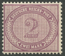 Dt. Reich 37aND , 1899, 2 M. Violettpurpur, Postfrisch, Farbfrisches Kabinettstück, Gepr. Pfenninger Und Fotoattest Jäsc - Nuevos
