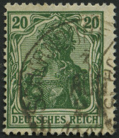 Dt. Reich 143c O, 1920, 20 Pf. Dunkelblaugrün, Pracht, Gepr. Peschl, Mi. 130.- - Gebraucht