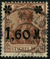 Dt. Reich 154 Ia AF IV O, 1921, 1.6 M Auf 5 Pf. Dunkelorangebraun, Mit Aufdruckfehler IV: Zwischenraum Zwischen Stern Un - Usados