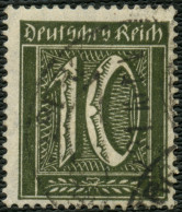 Dt. Reich 159b O, 1921, 10 Pf. Schwarzoliv, Pracht, Fotobefund Weinbruch, Mi. 350.- - Used Stamps