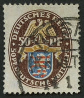 Dt. Reich 401X O, 1926, 50 Pf. Nothilfe, Wz. Stehend, Feinst (ein Paar Stumpfe Zähne), Mi. 130.- - Gebraucht