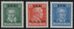 Dt. Reich 407-09 , 1927, I.A.A., Postfrischer Prachtsatz, Mi. 240.- - Neufs