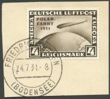 Dt. Reich 458 BrfStk, 1931, 4 RM Polarfahrt, Prachtbriefstück, Mi. (900.-) - Gebraucht
