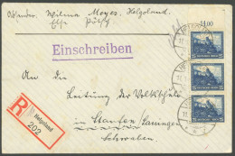 Dt. Reich 461 BRIEF, 1932, 25 Pf. Schloss Heidelberg Im Senkrechten Dreierstreifen Mit Oberrand Auf Einschreibbrief Aus  - Otros & Sin Clasificación