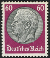 Dt. Reich 493 , 1933, 60 Pf. Hindenburg, Wz. 2, Postfrisch, Pracht, Mi. 260.- - Autres & Non Classés