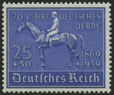 Dt. Reich 698 , 1939, 25 Pf. Deutsches Derby, Pracht, Mi. 80.- - Ungebraucht