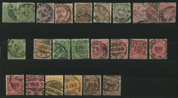 LOTS O, 1875-1899, 24 Verschiedene Kleinere Werte Pfennige, Pfennig Und Krone/Adler, Erhaltung Feinst/Pracht, Alle Geprü - Gebraucht