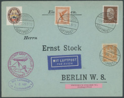 ZEPPELINPOST 23IA BRIEF, 1929, Orientfahrt, Auflieferung Friedrichshafen, Mit Guter Frankatur!, Prachtbrief - Correo Aéreo & Zeppelin