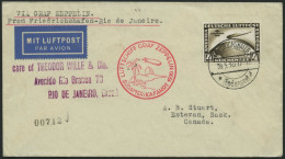ZEPPELINPOST 57M BRIEF, 1930, Südamerikafahrt, Tagesstempel, Fr`hafen-Rio De Janeiro, Prachtbrief - Zeppelin