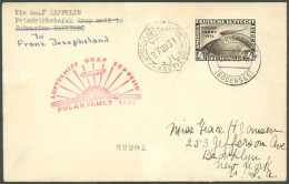 ZEPPELINPOST 119F BRIEF, 1931, Polarfahrt, Auflieferung Friedrichshafen Bis Malygin, Frankiert Mit 4 RM, Brief Feinst, G - Luft- Und Zeppelinpost