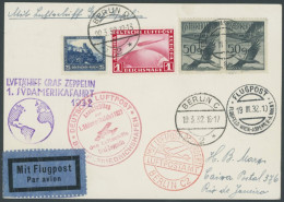 ZULEITUNGSPOST 138 BRIEF, Österreich: 1932, 1. Südamerikafahrt, Anschlussflug Ab Berlin, Prachtkarte, R! - Airmail & Zeppelin