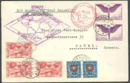 ZULEITUNGSPOST 57P BRIEF, Schweiz: 1930, Südamerikafahrt, Rundfahrt Friedrichshafen-Friedrichshafen, Prachtbrief - Airmail & Zeppelin