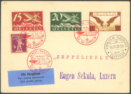 ZULEITUNGSPOST 86 BRIEF, Schweiz: 1930, Landungsfahrt Nach Genf, Sekula-Völkerbund Karte In Deutsch, Pracht - Posta Aerea & Zeppelin