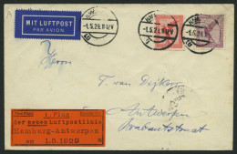 ERST-UND ERÖFFNUNGSFLÜGE 29.5.02 BRIEF, 1.5.1929, Hamburg-Antwerpen, Brief Feinst - Zeppelines