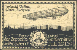 ALTE ANSICHTSKARTEN 1913, LZ 17 (Sachsen), Ansichtskarte Zur Landungsfahrt Leipzig-Zittau, Ungebraucht, Pracht - Altri & Non Classificati